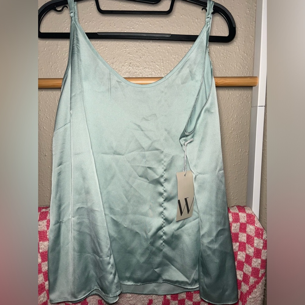 Worthington Green Camisole Silky Top